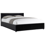 Κρεβάτι Dellia Pakoworld με Αποθηκευτικό Χώρο pu Μαύρο 150x200εκ