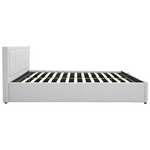 Κρεβάτι Huga Pakoworld με Αποθηκευτικό Χώρο Ύφασμα Γκρι 120x200εκ