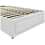 Κρεβάτι Huga Pakoworld με Αποθηκευτικό Χώρο Ύφασμα Γκρι 120x200εκ