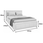 Κρεβάτι Huga Pakoworld με Αποθηκευτικό Χώρο Ύφασμα Γκρι 120x200εκ