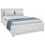 Κρεβάτι Huga Pakoworld με Αποθηκευτικό Χώρο Ύφασμα Γκρι 120x200εκ