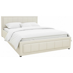 Κρεβάτι Huga Pakoworld με Αποθηκευτικό Χώρο Ύφασμα Μπεζ 160x200εκ