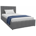 Κρεβάτι Snuggle Pakoworld με Αποθηκευτικό Χώρο Βελούδο Ανθρακί 120x200εκ