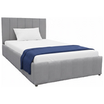 Κρεβάτι Snuggle Pakoworld με Αποθηκευτικό Χώρο Βελούδο Γκρι 120x200εκ