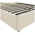 Κρεβάτι Snuggle Pakoworld με Αποθηκευτικό Χώρο Ύφασμα Μπεζ 120x200εκ