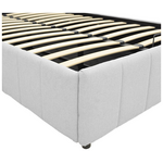 Κρεβάτι Snuggle Pakoworld με Αποθηκευτικό Χώρο Ύφασμα Γκρι 120x200εκ