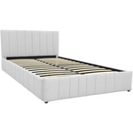 Κρεβάτι Snuggle Pakoworld με Αποθηκευτικό Χώρο Ύφασμα Γκρι 160x200εκ