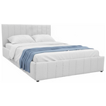 Κρεβάτι Snuggle Pakoworld με Αποθηκευτικό Χώρο Ύφασμα Γκρι 160x200εκ