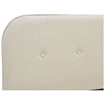 Κρεβάτι Lumilux Pakoworld Ύφασμα σε Μπεζ Απόχρωση 100x200εκ