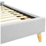 Κρεβάτι Lumilux Pakoworld Ύφασμα σε Γκρι Απόχρωση 100x200εκ