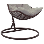 Κούνια Soleil Pakoworld Κρεμαστή Μέταλλο Καφέ-pp Καφέ-Μαξιλάρι Μπεζ 103x83x200εκ