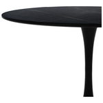 Τραπεζαρία Balou-Noor Pakoworld σετ 5τεμ mdf Μαύρο-Υφασμα Μαύρο Φ100x73εκ