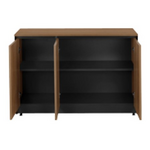 Ντουλάπια Γραφείου Χαμηλά Επαγγελματικά Oscar Pakoworld Καρυδί-Ανθρακί 240x40x80εκ