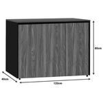 Ντουλάπια Γραφείου Χαμηλά Επαγγελματικά Oscar Pakoworld Καρυδί-Ανθρακί 240x40x80εκ