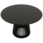 Τραπέζι Domonic Pakoworld mdf σε Μαύρη Απόχρωση Φ120x75εκ