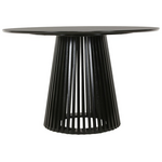 Τραπέζι Domonic Pakoworld mdf σε Μαύρη Απόχρωση Φ120x75εκ