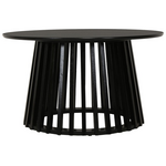 Τραπέζι Σαλονιού Domonic Pakoworld mdf σε Μαύρη Απόχρωση Φ80x45εκ