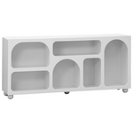 Μπουφές Emersi Pakoworld με Ράφια mdf σε Λευκή Απόχρωση 164x34x76εκ