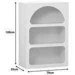 Βιβλιοθήκη-Ραφιέρα Emersi Pakoworld mdf σε Λευκή Απόχρωση 70x35x100εκ