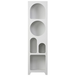 Βιβλιοθήκη Emersi Pakoworld mdf σε Λευκή Απόχρωση 48x35x180εκ