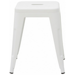 Σκαμπό Utopia Pakoworld Μέταλλο σε Λευκή ματ Απόχρωση 30x30x45εκ