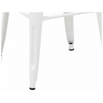 Σκαμπό Utopia Pakoworld Μέταλλο σε Λευκή ματ Απόχρωση 30x30x45εκ