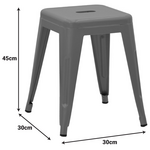 Σκαμπό Utopia Pakoworld Μέταλλο σε Λαδί Απόχρωση 30x30x45εκ