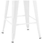 Σκαμπό Μπαρ Μεσαίου Ύψους με Πλάτη Utopia Pakoworld Μέταλλο σε Λευκή ματ Απόχρωση 42x42x86εκ
