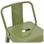 Σκαμπό Μπαρ με Πλάτη Utopia Pakoworld Μέταλλο σε Λαδί Απόχρωση 42x42x97εκ