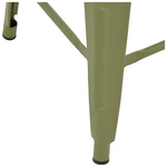 Σκαμπό Μπαρ Μεσαίου Ύψους με Πλάτη Utopia Pakoworld Μέταλλο σε Λαδί Απόχρωση 42x42x86εκ