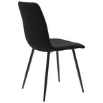 Καρέκλα Noor Pakoworld Μαύρο Ύφασμα και Μεταλλικό Πόδι 44x53x86εκ
