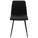 Καρέκλα Noor Pakoworld Μαύρο Ύφασμα και Μεταλλικό Πόδι 44x53x86εκ