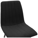 Καρέκλα Noor Pakoworld Μαύρο Ύφασμα και Μεταλλικό Πόδι 44x53x86εκ