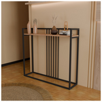 Κονσόλα Convida Pakoworld oak με Μαύρο Μεταλλικό Σκελετό 100x25x90εκ