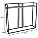 Κονσόλα Convida Pakoworld oak με Μαύρο Μεταλλικό Σκελετό 100x25x90εκ