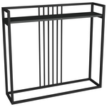 Κονσόλα Convida Pakoworld Ανθρακί με Μαύρο Μεταλλικό Σκελετό 100x25x90εκ