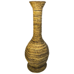 Διακοσμητικό Βάζο Strail Inart Banana Rope σε Φυσική Απόχρωση Φ40x100εκ