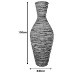 Διακοσμητικό Βάζο Lerpon Inart Banana Rope σε Φυσική Απόχρωση Φ40x100εκ
