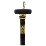 Διακοσμητικό Τοίχου Κουπί Boon Inart Μαόνι Ξύλο σε Μαύρη-Φυσική Απόχρωση 20x3x120εκ