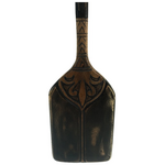 Διακοσμητικό Τοίχου Κουπί Boon Inart Μαόνι Ξύλο σε Μαύρη-Φυσική Απόχρωση 20x3x120εκ