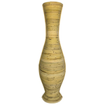 Βάζο Virnia Inart pe Rattan σε Φυσική Απόχρωση Φ40x100εκ