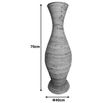 Βάζο Virnia Inart pe Rattan σε Φυσική Απόχρωση Φ40x70εκ