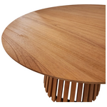 Τραπέζι Kenda ι Pakoworld Mindi Ξύλο σε Φυσική Απόχρωση Φ120x75εκ