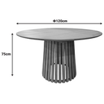 Τραπέζι Kenda ι Pakoworld Mindi Ξύλο σε Φυσική Απόχρωση Φ120x75εκ