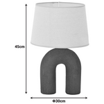 Επιτραπέζιο Φωτιστικό Archo Inart ε27 Κεραμικό σε Γκρι Antique-Μπεζ Απόχρωση Φ30x45εκ