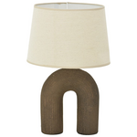 Επιτραπέζιο Φωτιστικό Archo Inart ε27 Κεραμικό σε Γκρι Antique-Μπεζ Απόχρωση Φ30x45εκ