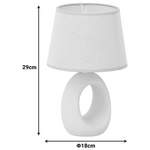 Επιτραπέζιο Φωτιστικό Collie Inart ε14 Κεραμικό σε Μαύρο-Μπεζ Απόχρωση Φ18x29εκ