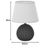 Επιτραπέζιο Φωτιστικό Melanie Inart ε14 Κεραμικό σε Μπεζ Απόχρωση Φ22x30εκ