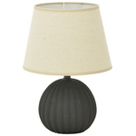 Επιτραπέζιο Φωτιστικό Melanie Inart ε14 Κεραμικό σε Μαύρο- Μπεζ Απόχρωση Φ22x30εκ