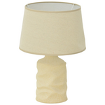 Επιτραπέζιο Φωτιστικό Wabbi Inart ε27 Κεραμικό σε Μπεζ Απόχρωση Φ28x41εκ